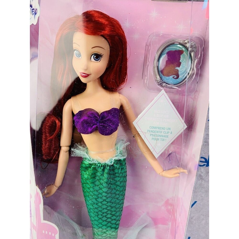 DISNEY STORE  Ariel Classic Doll with Pendant  The Little Mermaid  11 ½ Inches - Picture 3 of 3